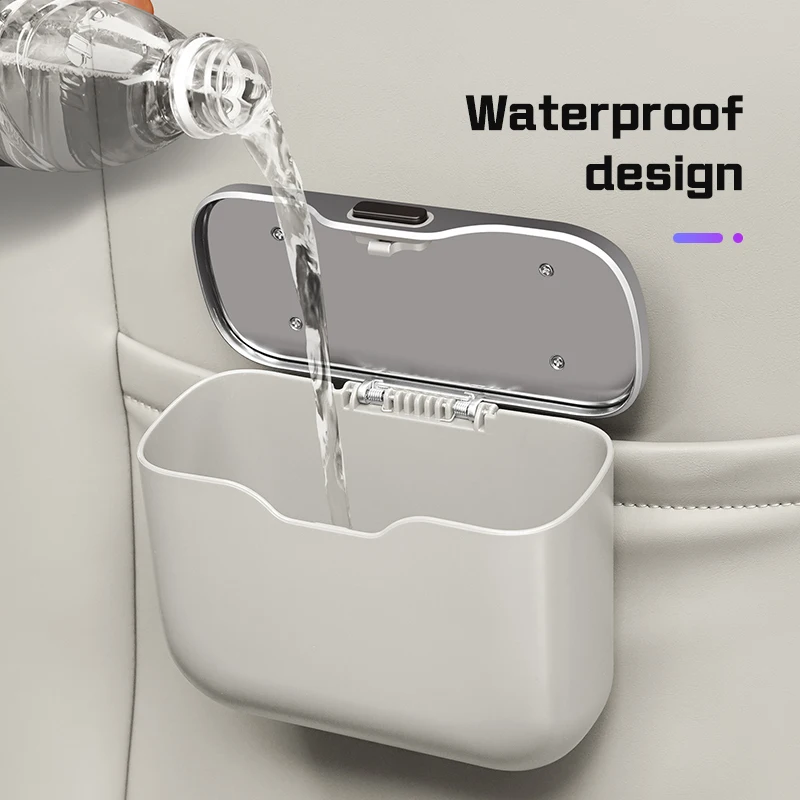 Waterproof Car Trash Can With Lid - Przenośny, wielofunkcyjny pojemnik na śmieci do