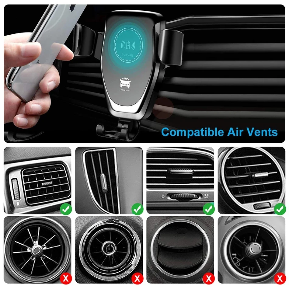 Wireless Car Charger Mount Fast Charging - VIKEFON Bezprzewodowa Ładowarka Samochodowa Uchwyt na