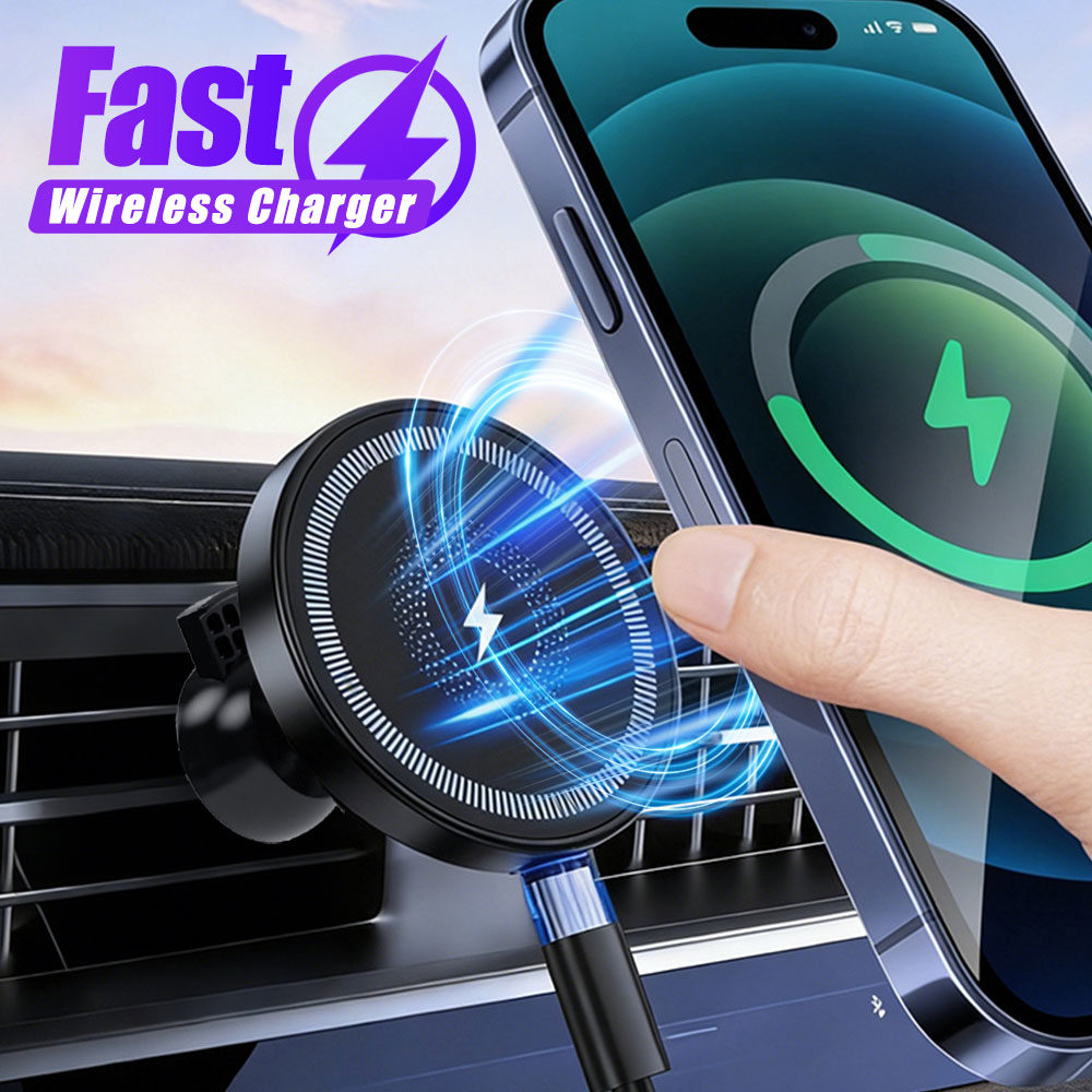 Magnetyczny bezprzewodowy uchw – Wireless Car Charger Mount Fast Charging recenzja i cena