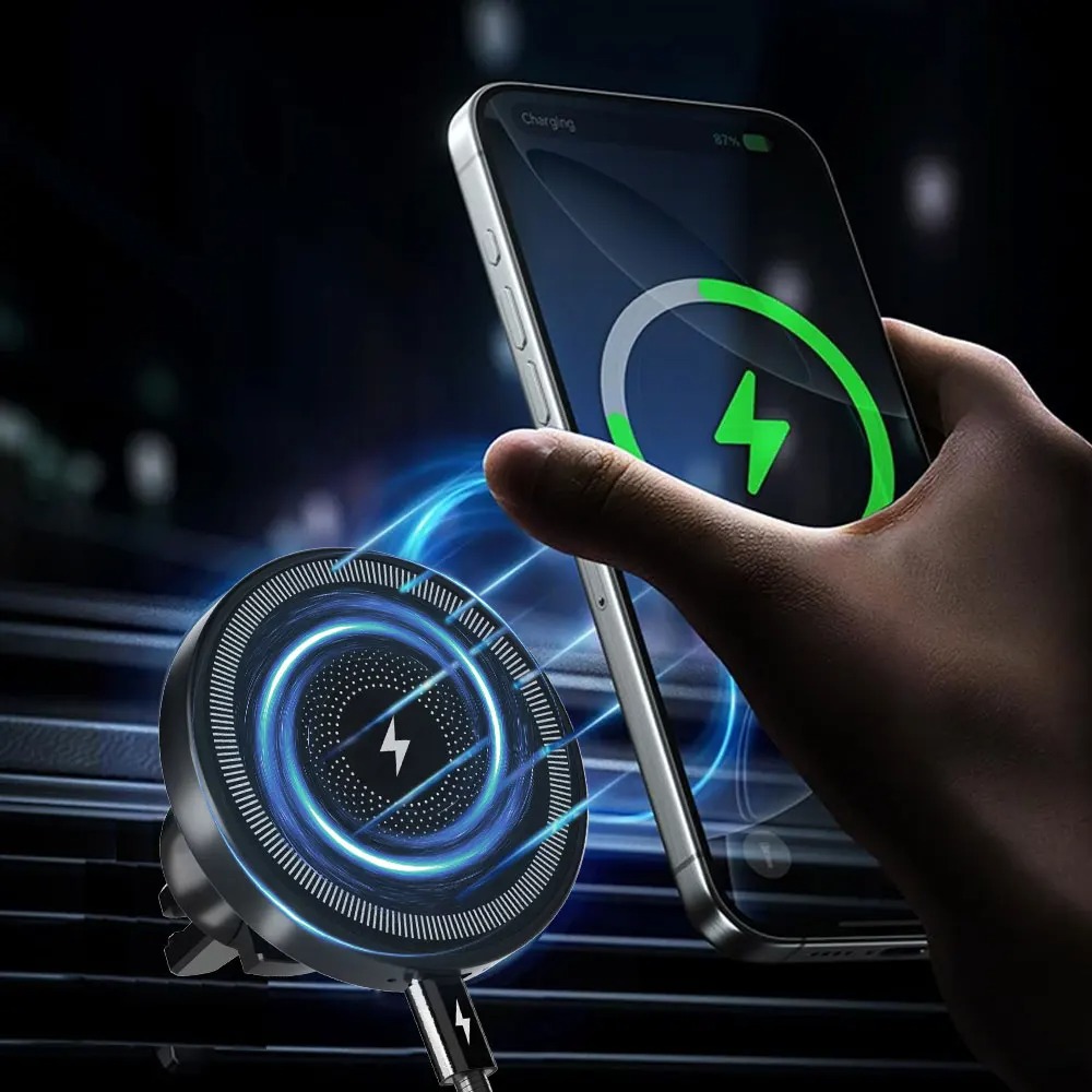 Magnetyczny bezprzewodowy uchw – Wireless Car Charger Mount Fast Charging recenzja i cena