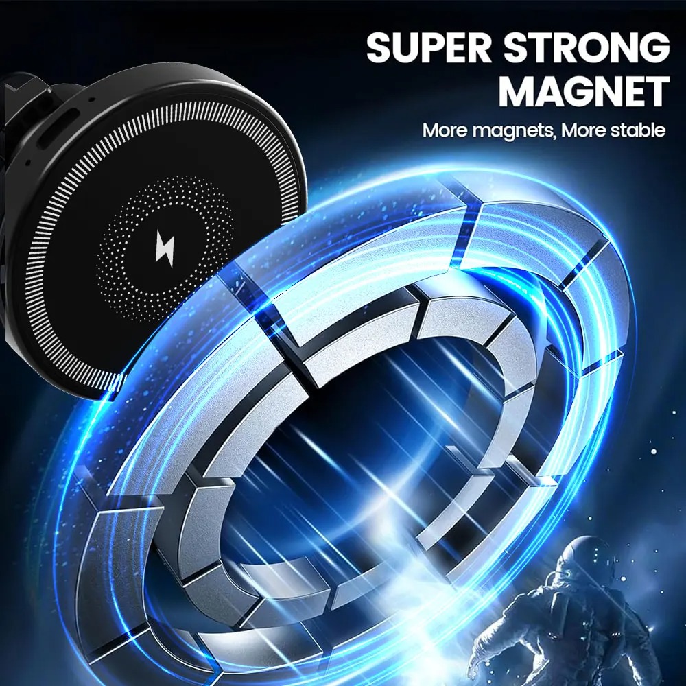 Magnetyczny bezprzewodowy uchw – Wireless Car Charger Mount Fast Charging recenzja i cena