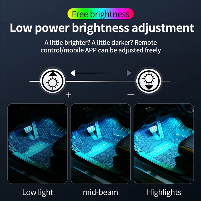 Neonowe oświetlenie LED do wnę – Led Ambient Interior Car Lights App Control recenzja i cena