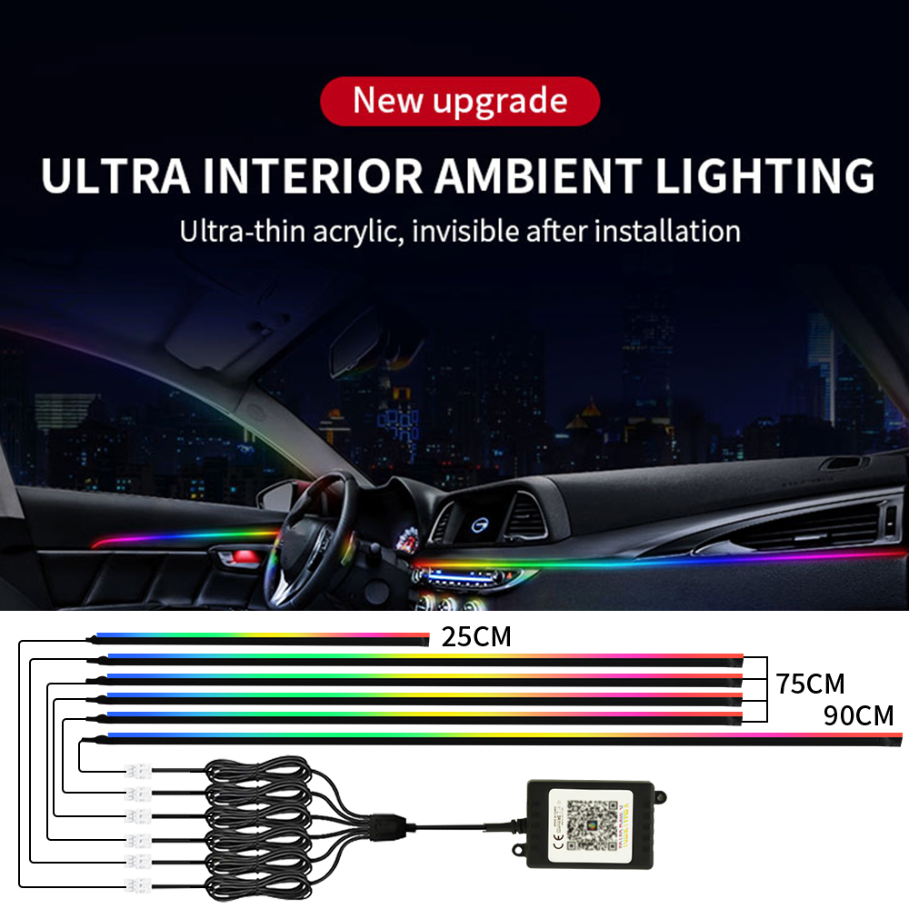 Zestaw oświetlenia ambientoweg – Led Ambient Interior Car Lights App Control recenzja i cena