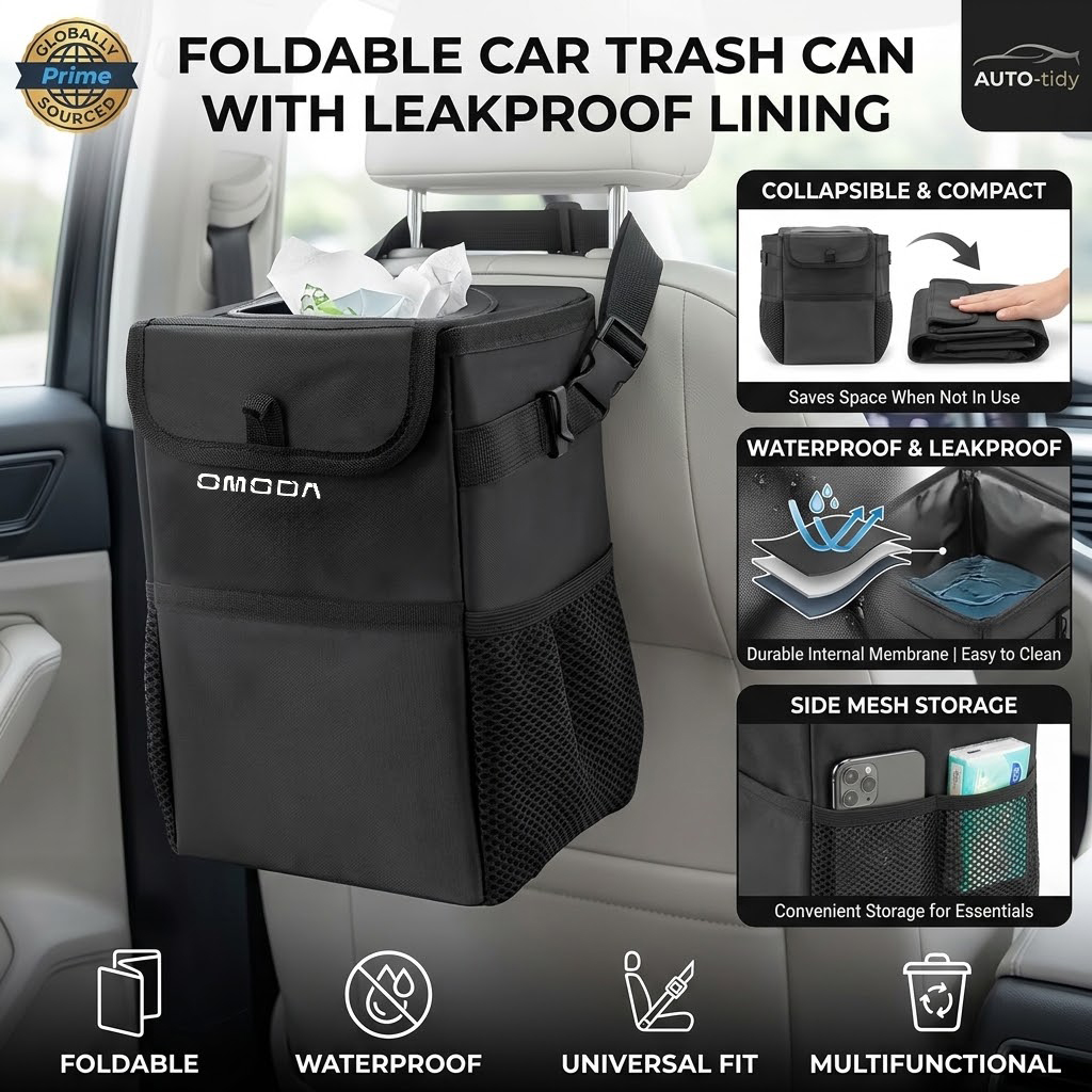 Składany, przenośny, szczelny, – Waterproof Car Trash Can With Lid recenzja i cena